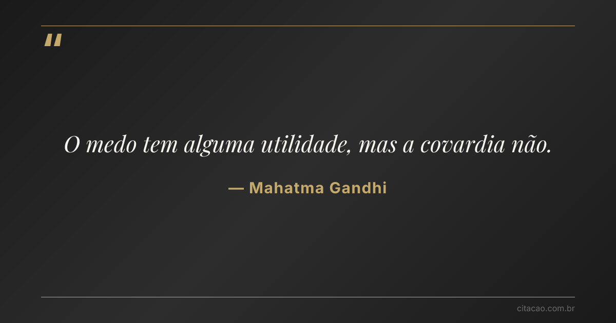 Citação de Mahatma Gandhi