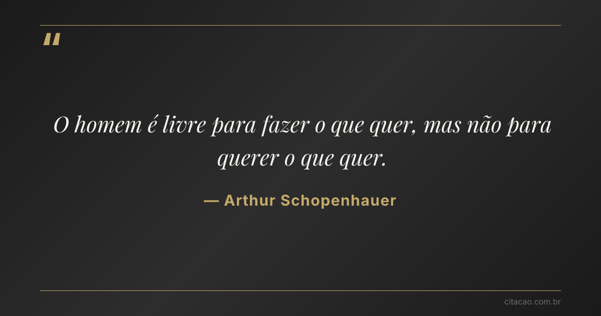 Citação de Arthur Schopenhauer