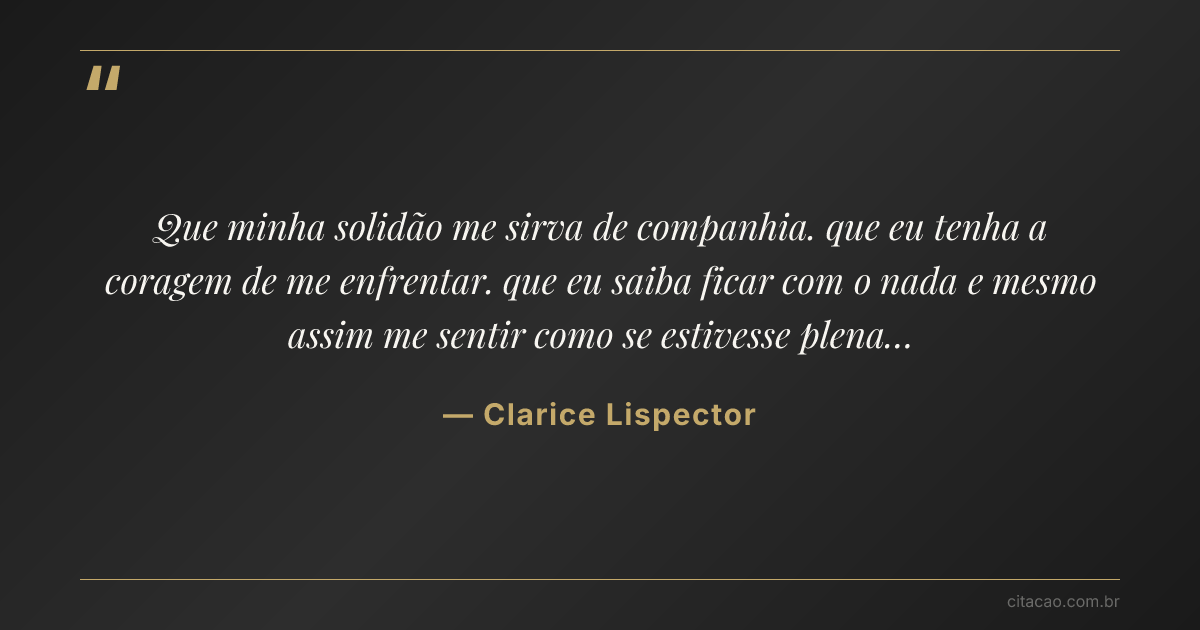 Citação de Clarice Lispector
