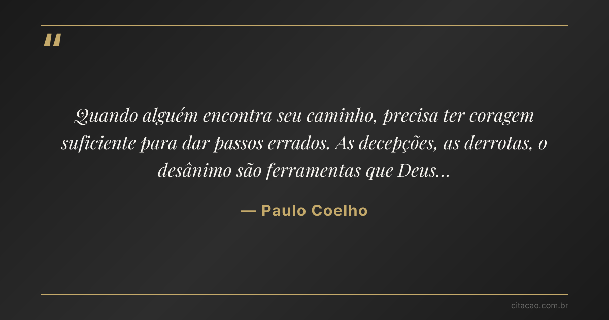 Citação de Paulo Coelho
