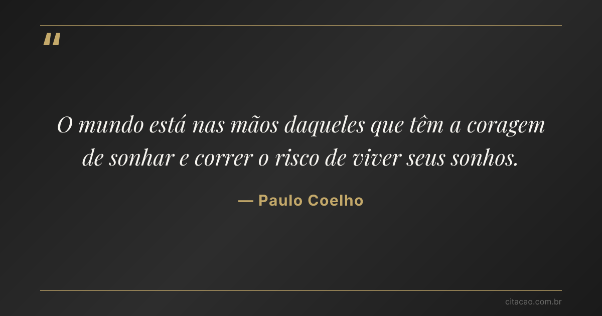 Citação de Paulo Coelho