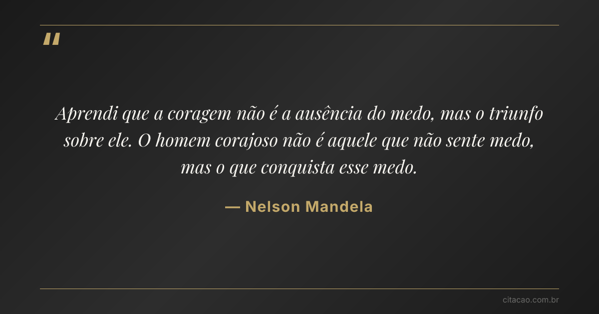 Citação de Nelson Mandela