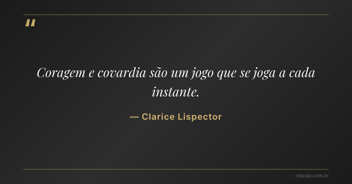Citação de Clarice Lispector