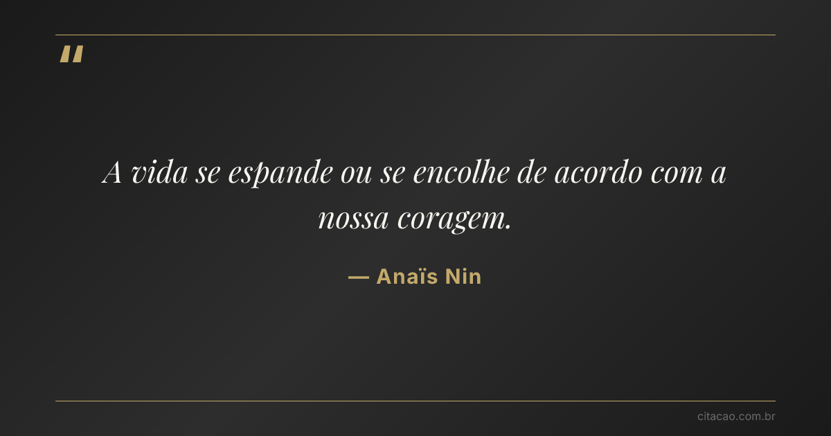 Citação de Anaïs Nin