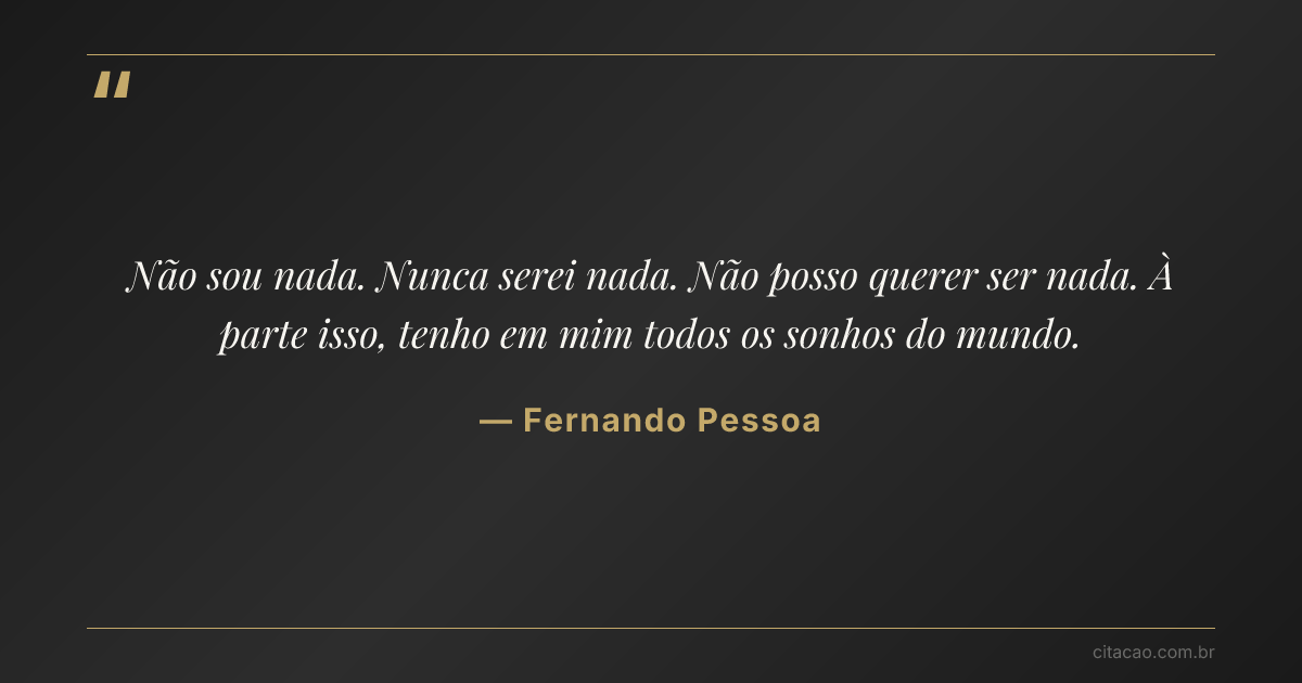 Citação de Fernando Pessoa
