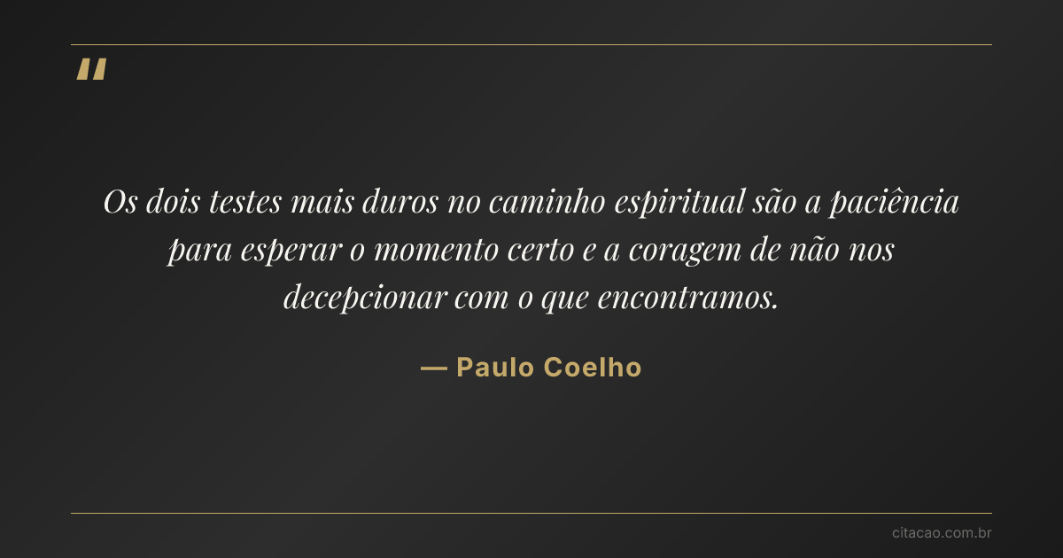 Citação de Paulo Coelho