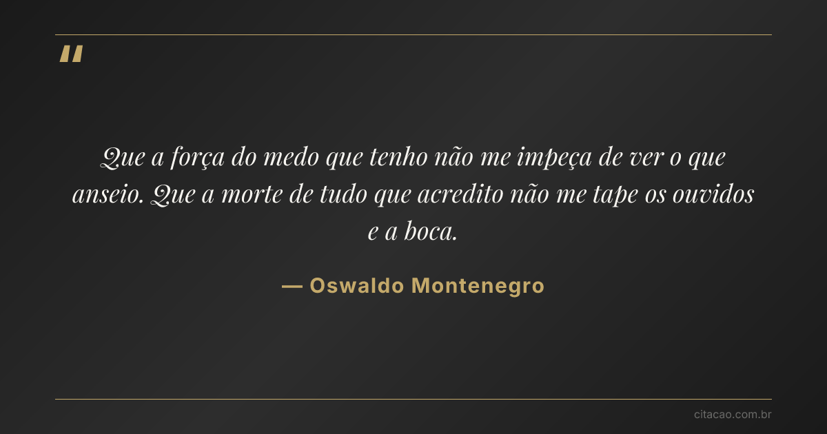 Citação de Oswaldo Montenegro