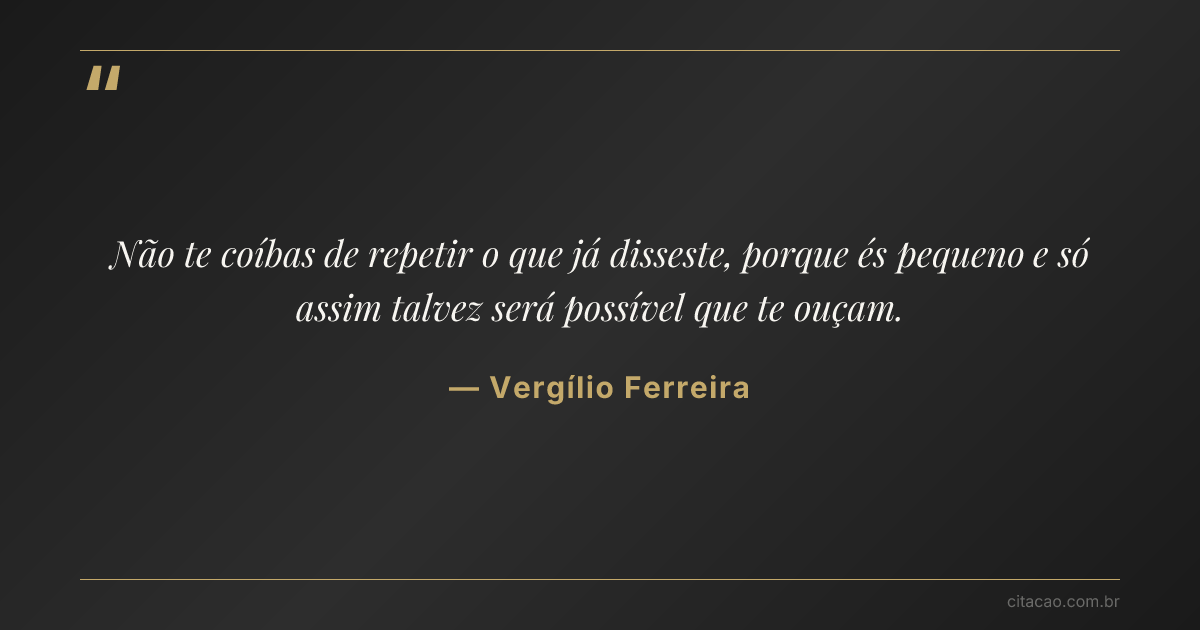 Citação de Vergílio Ferreira