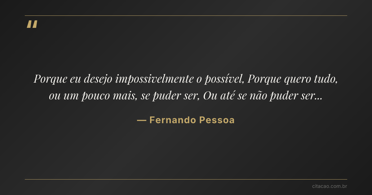 Citação de Fernando Pessoa