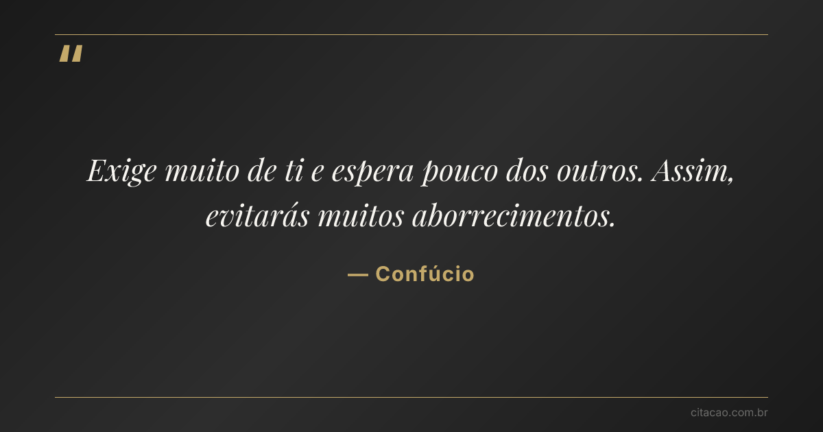 Citação de Confúcio