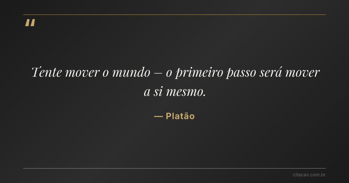 Citação de Platão
