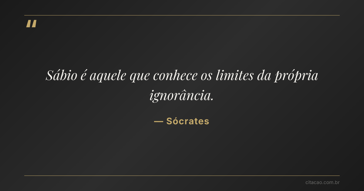 Citação de Sócrates