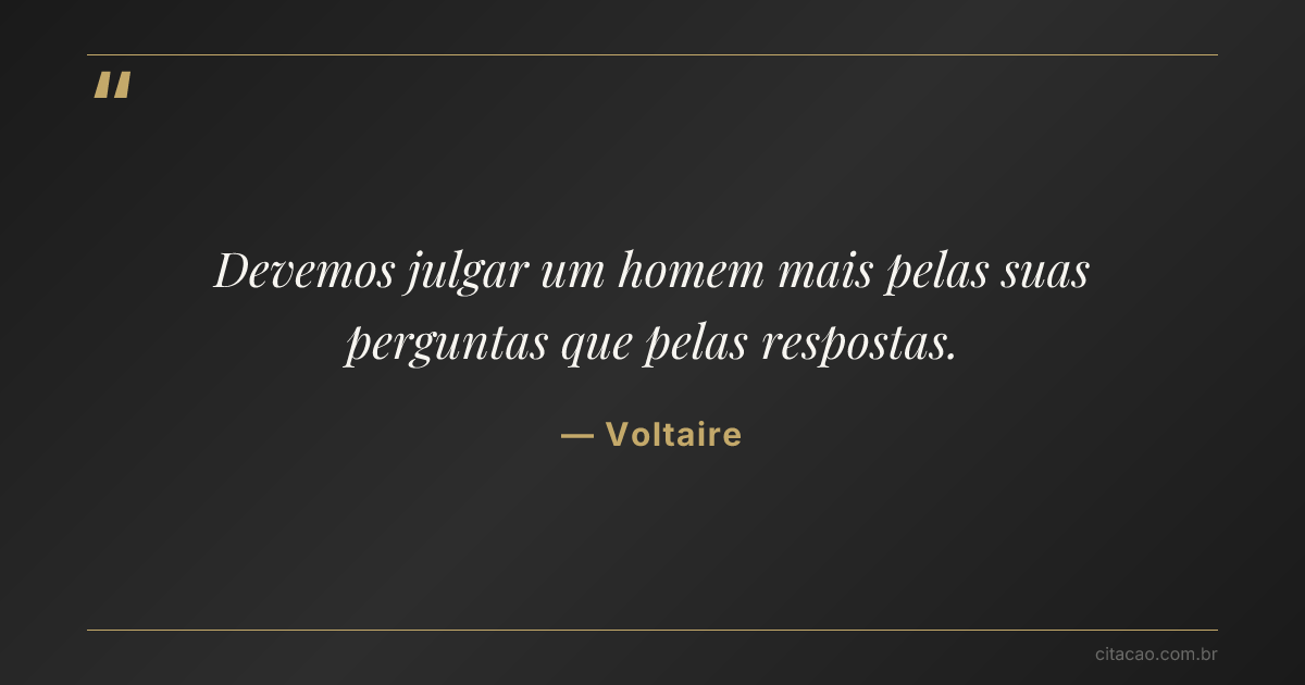 Citação de Voltaire