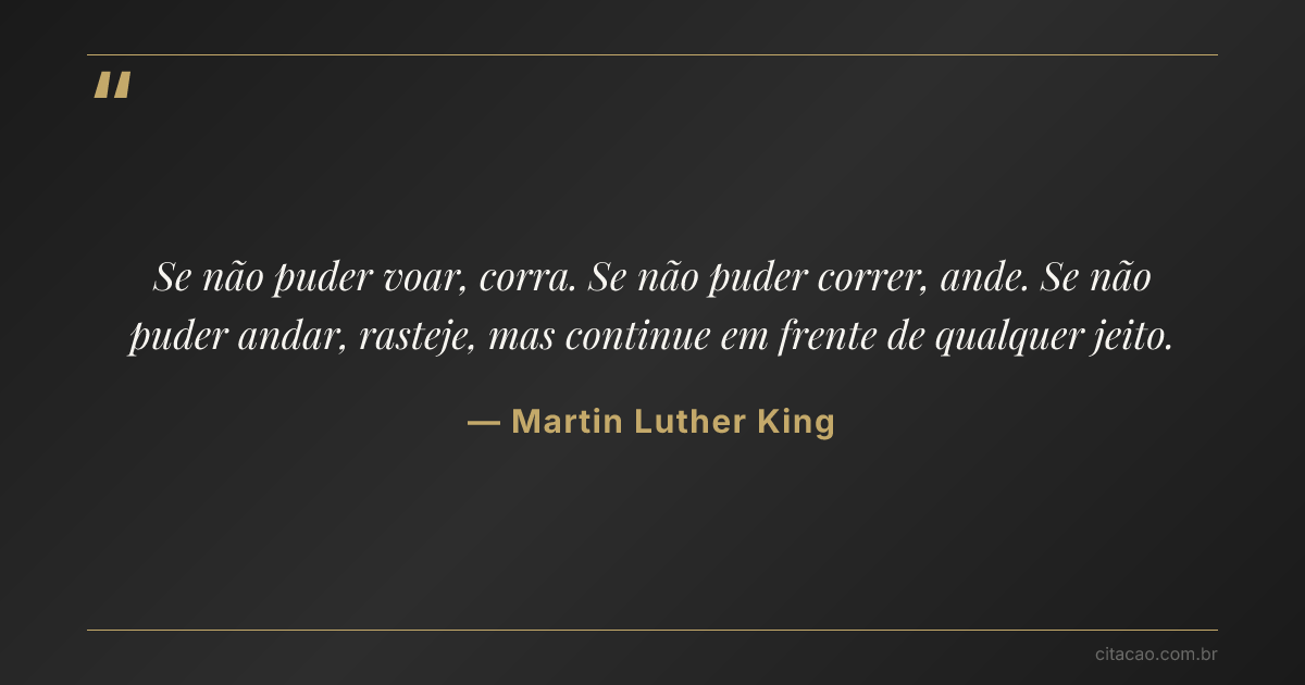 Citação de Martin Luther King