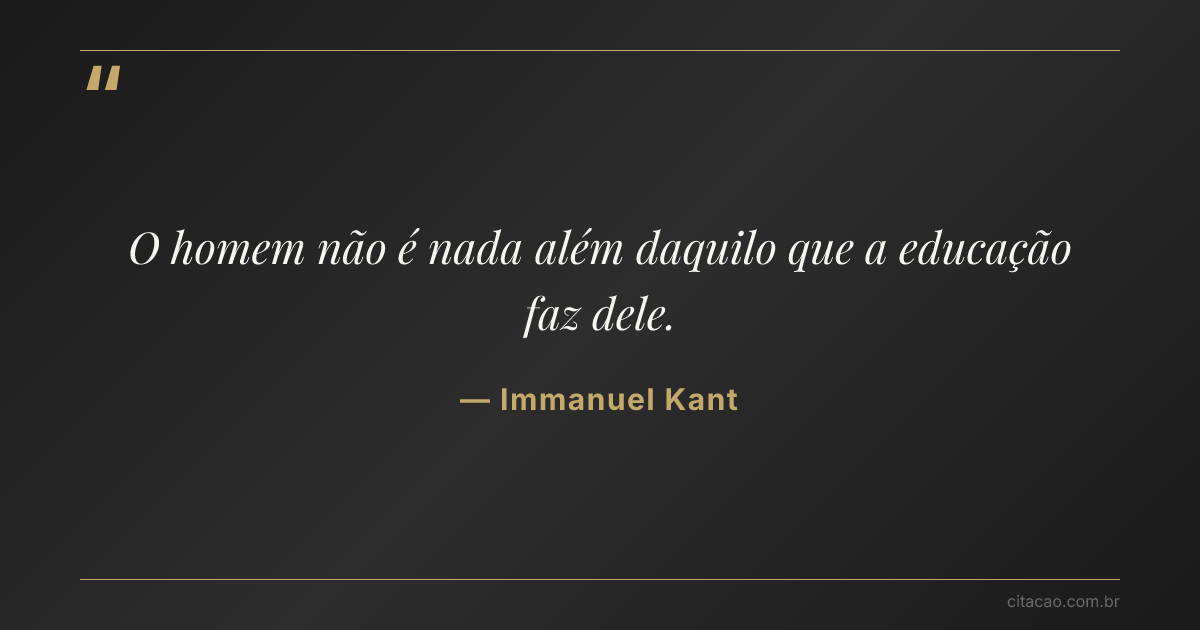 Citação de Immanuel Kant