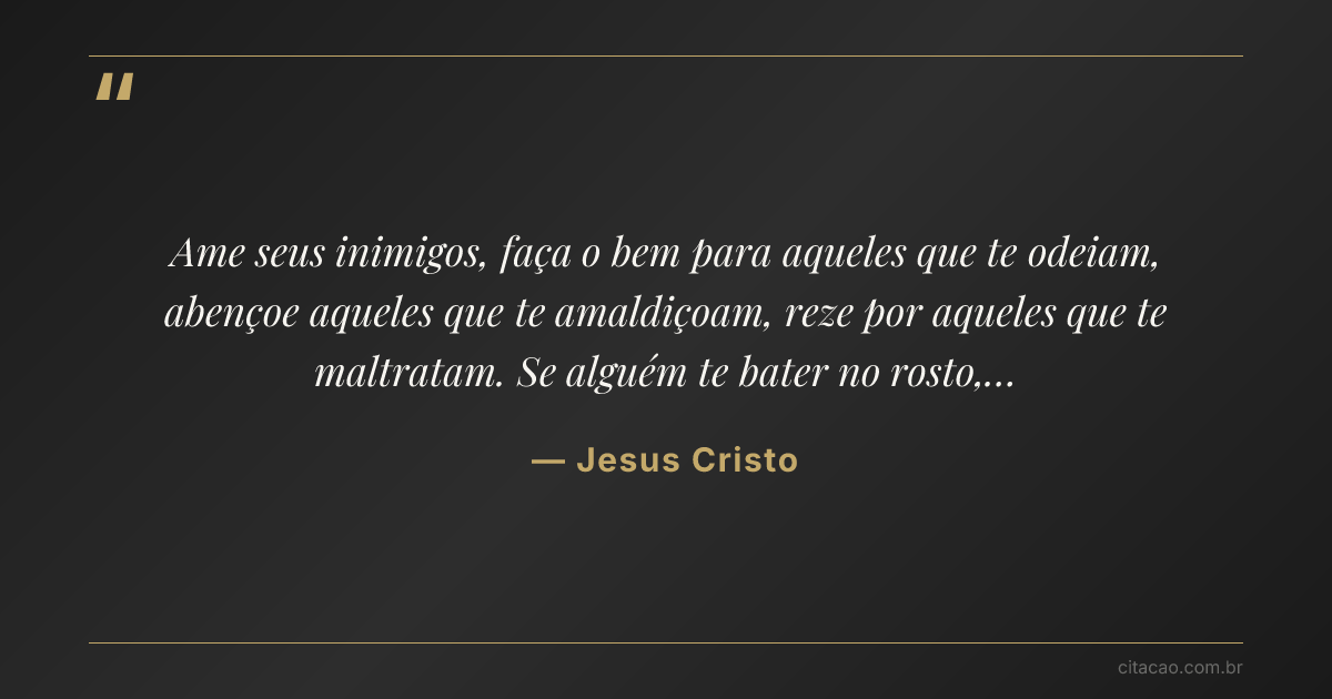 Citação de Jesus Cristo