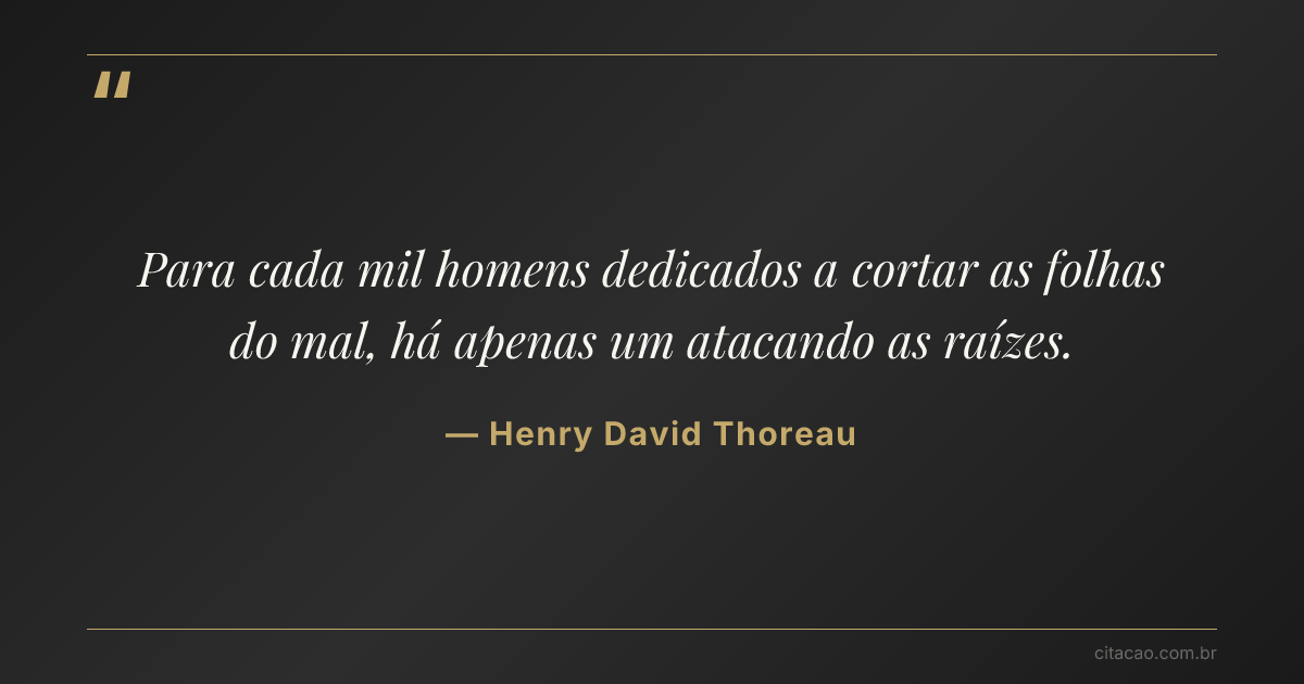 Citação de Henry David Thoreau