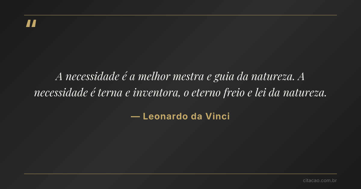 Citação de Leonardo da Vinci