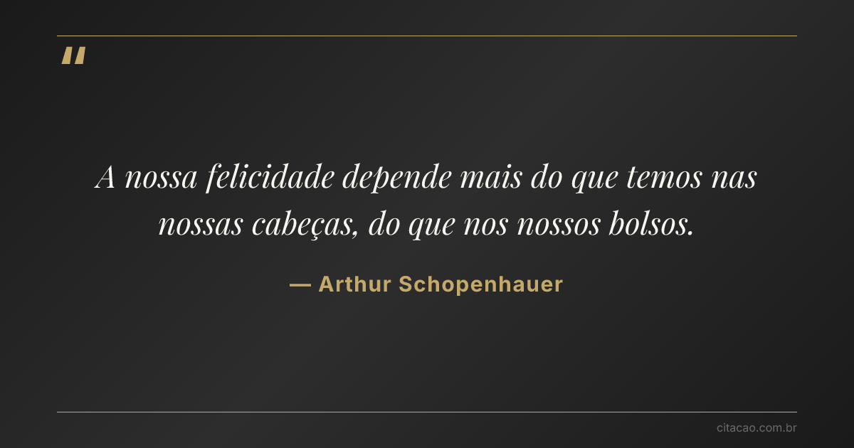 Citação de Arthur Schopenhauer