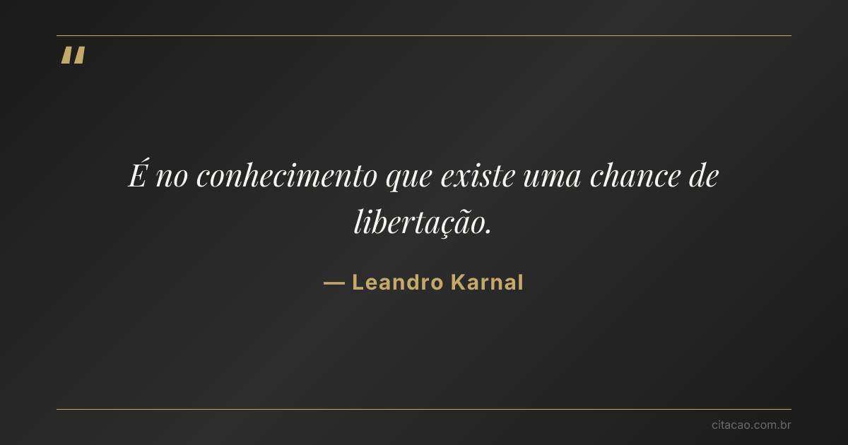 Citação de Leandro Karnal
