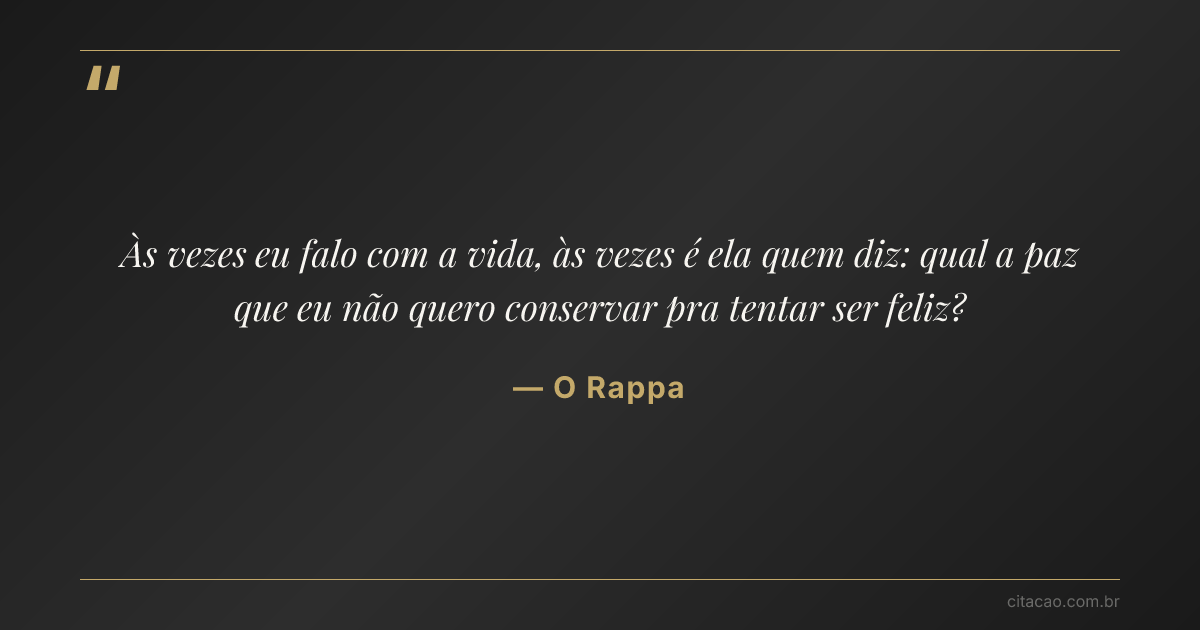 Citação de O Rappa