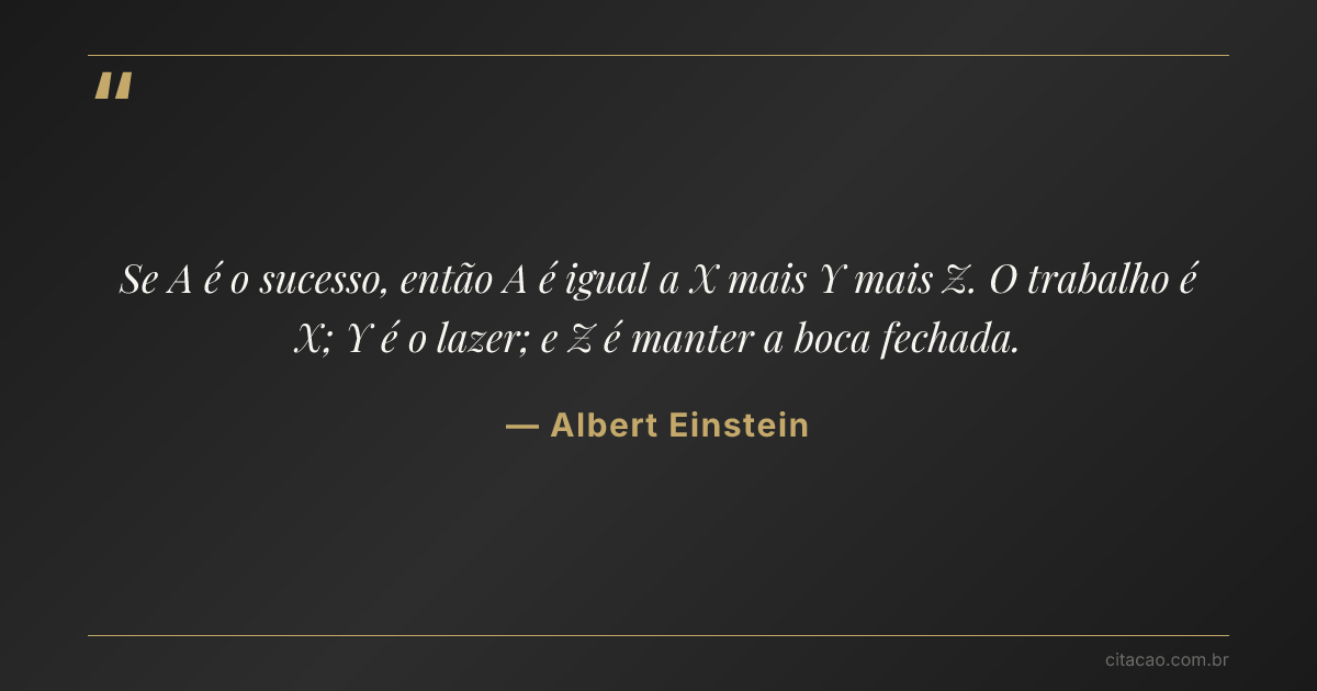 Citação de Albert Einstein