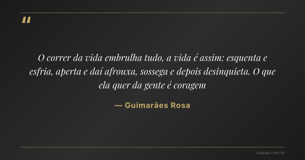 Citação de Guimarães Rosa