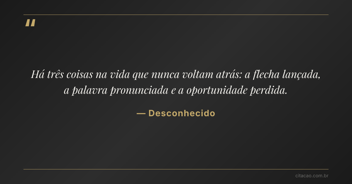 Citação de Desconhecido