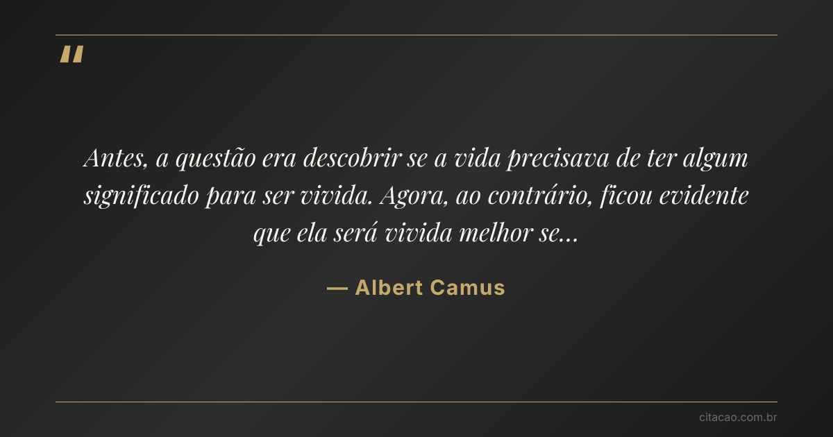 Citação de Albert Camus