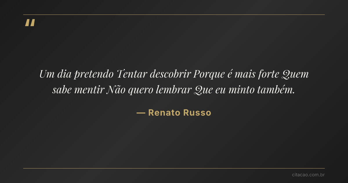 Citação de Renato Russo