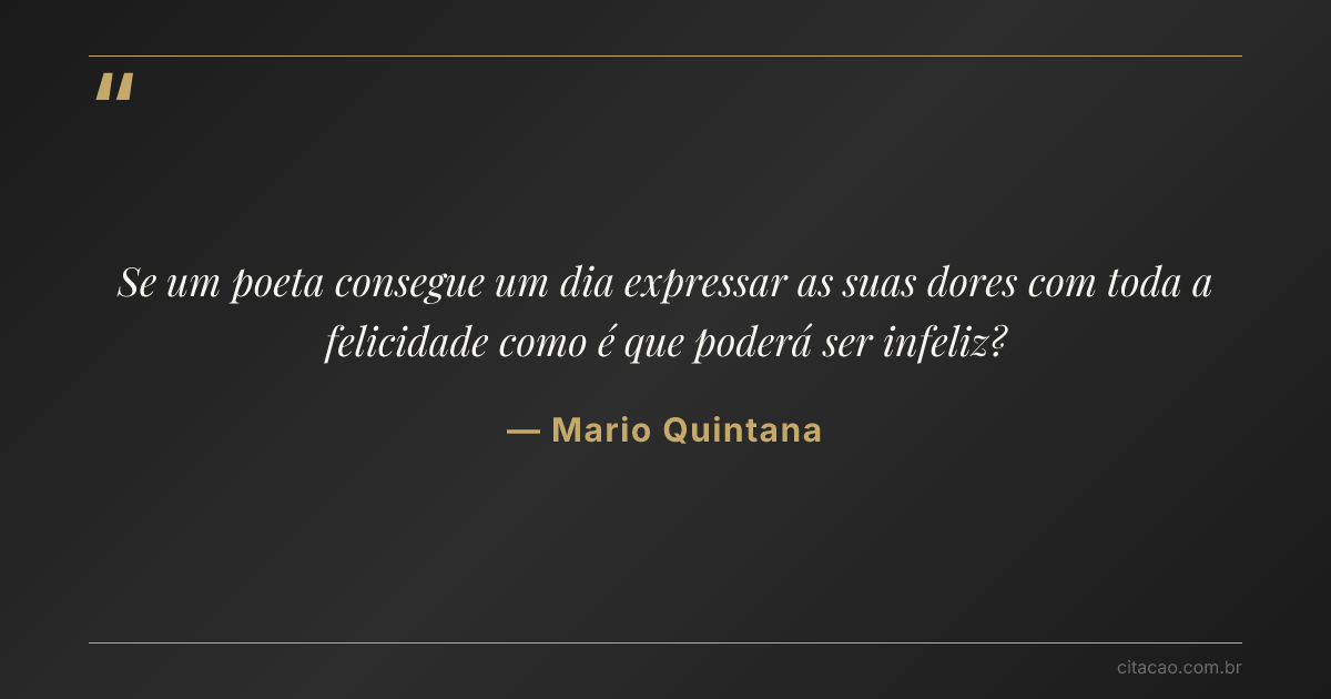 Citação de Mario Quintana