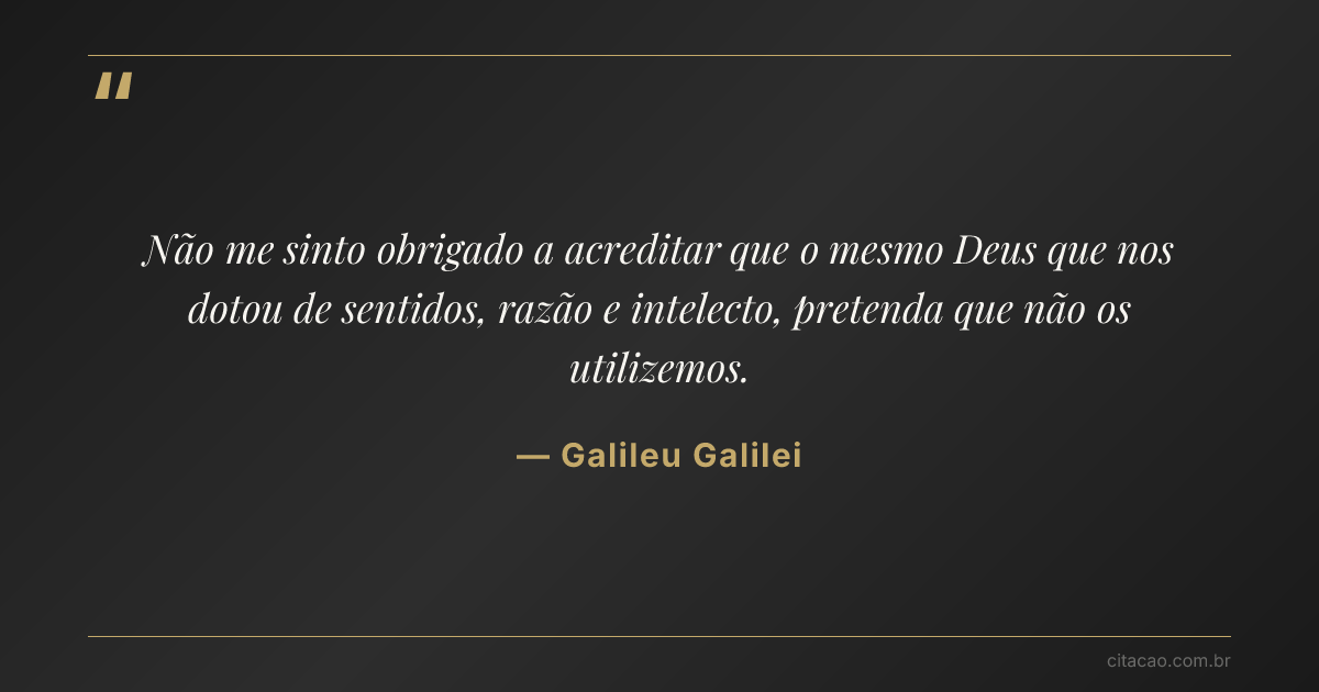 Citação de Galileu Galilei