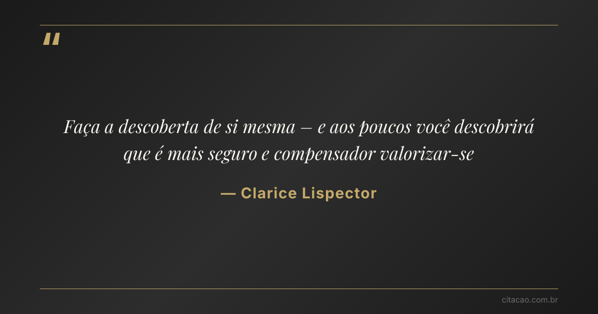 Citação de Clarice Lispector