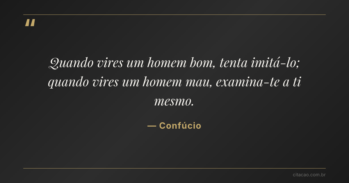 Citação de Confúcio