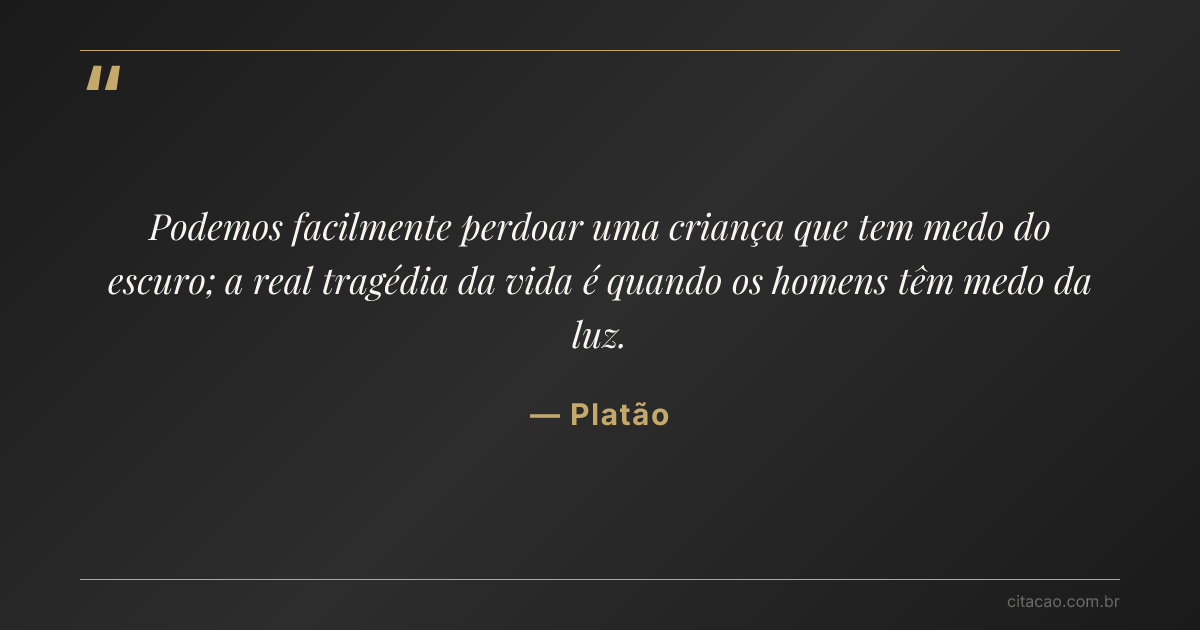 Citação de Platão