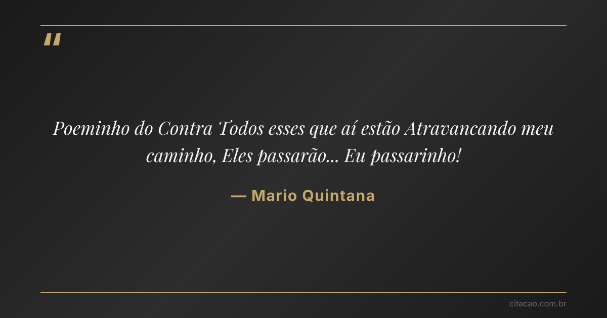 Citação de Mario Quintana