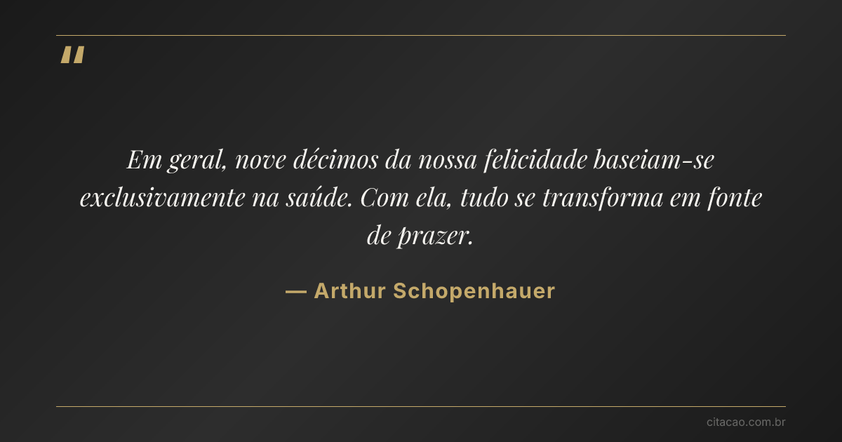 Citação de Arthur Schopenhauer