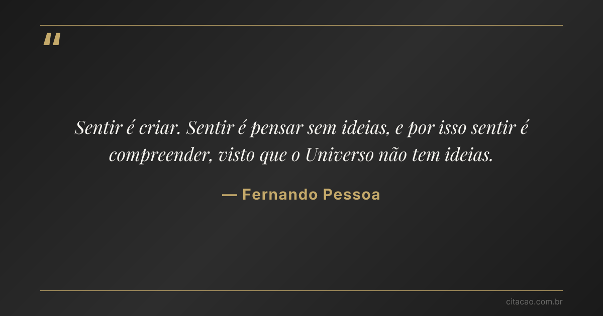 Citação de Fernando Pessoa
