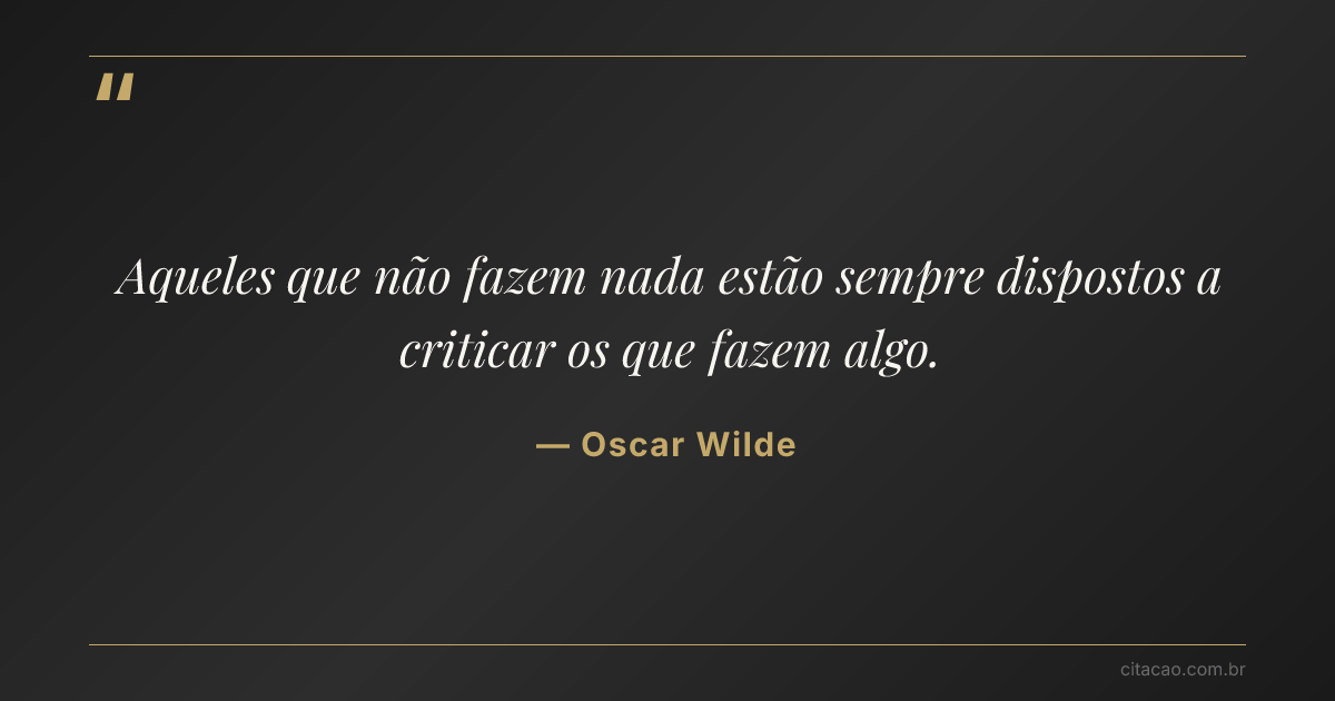 Citação de Oscar Wilde