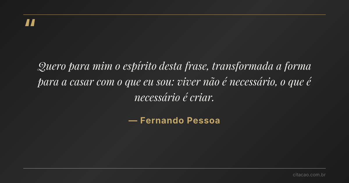 Citação de Fernando Pessoa