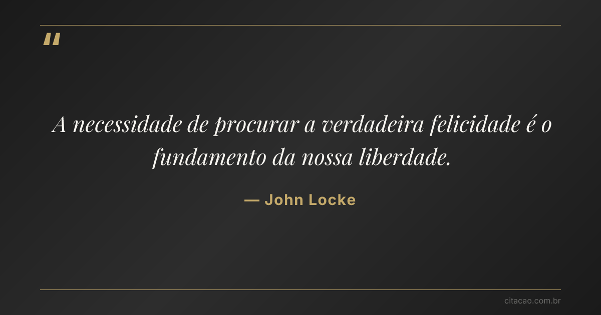 Citação de John Locke