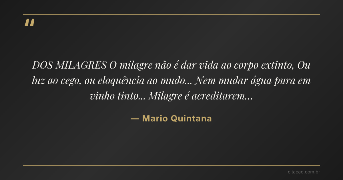 Citação de Mario Quintana