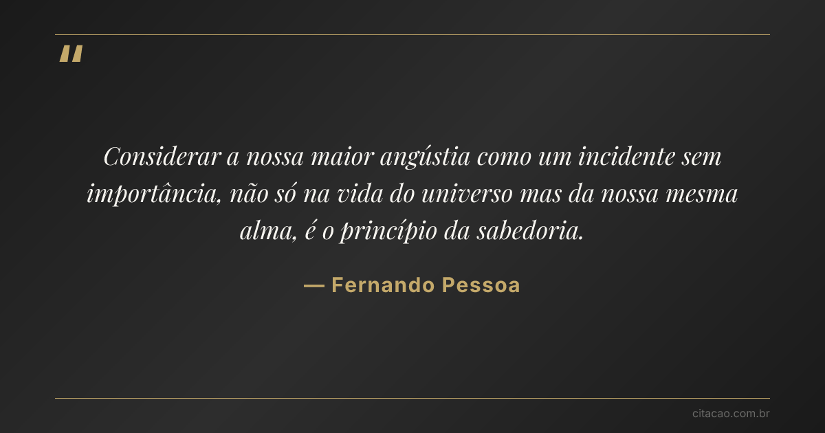 Citação de Fernando Pessoa