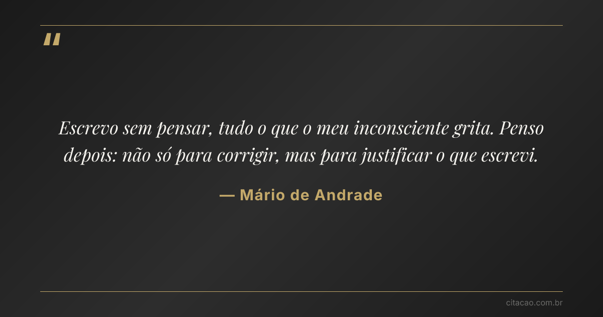 Citação de Mário de Andrade