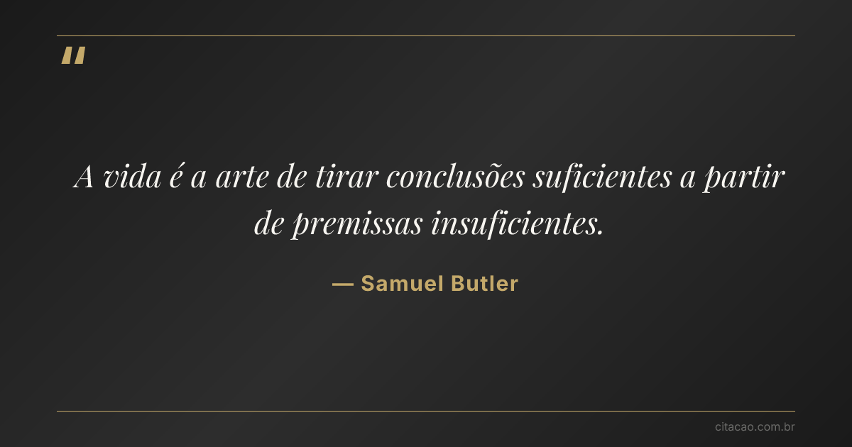 Citação de Samuel Butler
