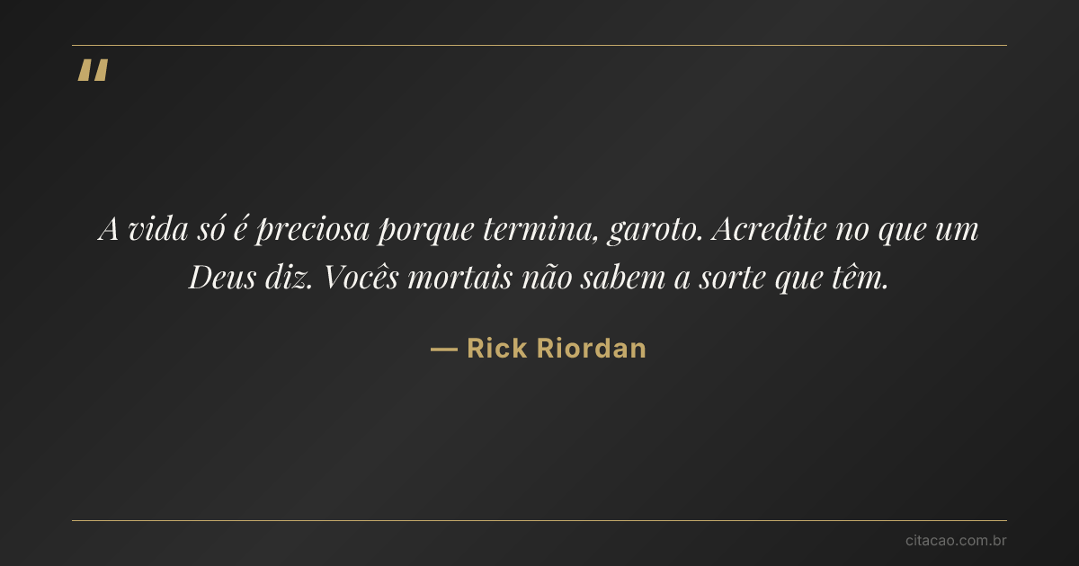 Citação de Rick Riordan