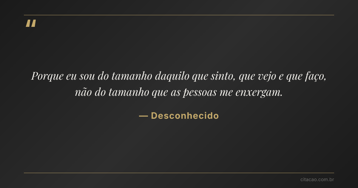 Citação de Desconhecido
