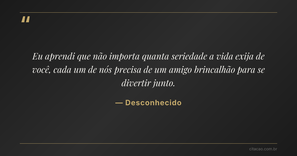 Citação de Desconhecido