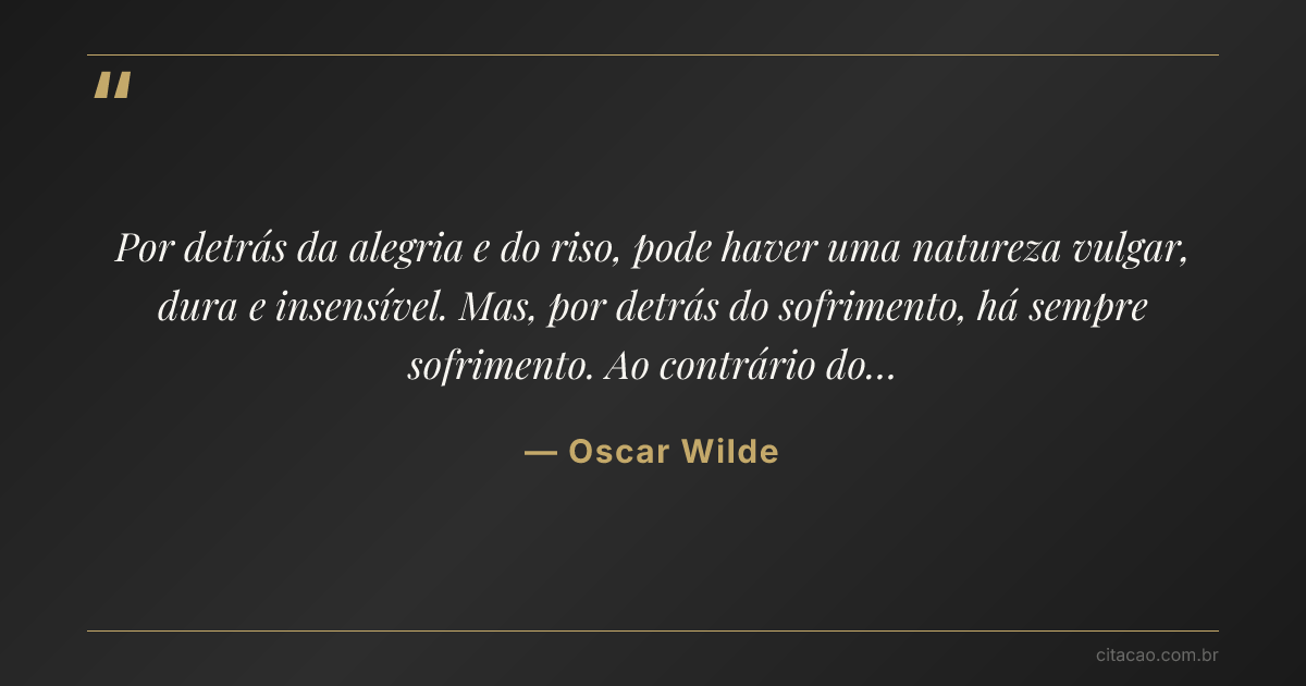 Citação de Oscar Wilde