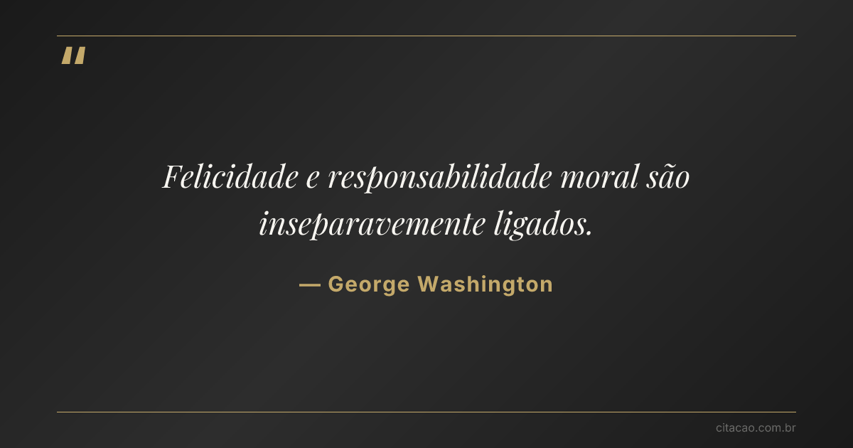 Citação de George Washington